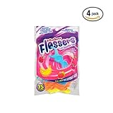 Plackers Flossers for Kids - 75 flossers - Pack of 4