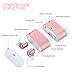 Kitbeez True Wireless Earbuds ,TWS Stereo Earphones Waterproof In-Ear Bluetooth Earbuds with Power Bank and Charging Case ,Built-in Mic Mini Dual Earbuds for Women Sport Running (Rose Gold)