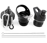 [3 Pack] Replacement Lids Bundle for Hydro Flask Standard Size Water Bottle and Simple Modern Ascent Insulated Narrow Mouth Water Botttle - 3 Sport Caps (Straw lid + bite lid+ Twist lid)