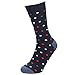 HOYOLS Men’s Dress Patterned Polka Dot Plain Stripes Crew Assorted Socks 5 Pack (L Size)
