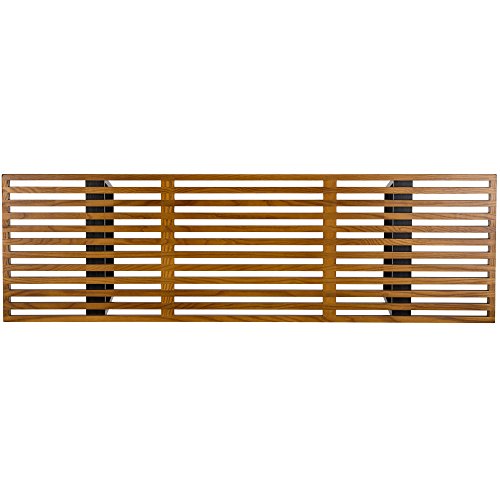 Poly and Bark Slat 5' Bench In Walnut