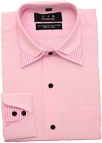 BJK Collection-Boy's Long Sleeves Formal Dress Shirt-Pink