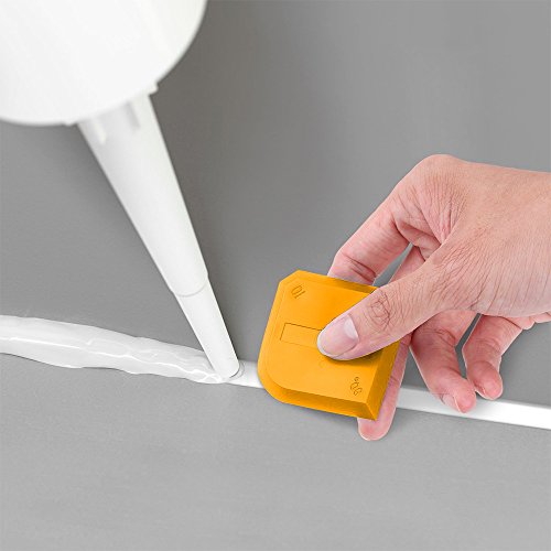 FOCCTS 4PCS Grouting Tool with Tile Joint Cleaning Brush Silicone Caulking Tool Kit for Bedroom,Bathroom,Kitchen