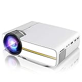 Porjector,LoongSon Home theater Video Projector 1080P, LED LCD Mini Projector Portable Movie Projector Support HDMI, USB, SD Card, VGA, AV for Home Cinema, TV, Laptops, Game, Smartphone & iPad (White)