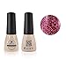 Qimisi Soak-Off UV LED Gel Polish Nail Art New Bling Colours Manicure Lacquer 7ml Glitter Darkfuchsia