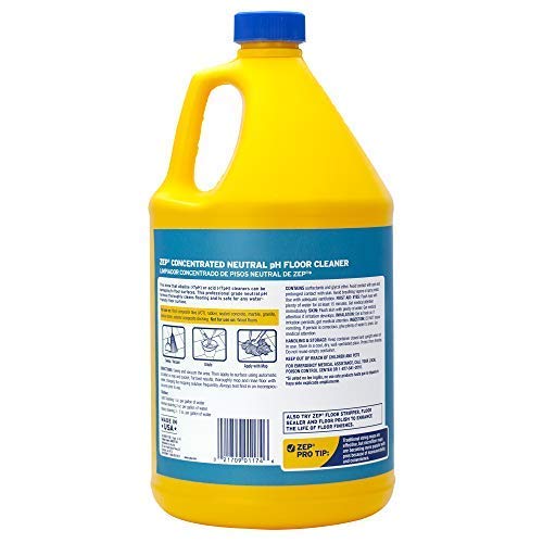 Zep Neutral pH Floor Cleaner Concentrate 1 Gallon ZUNEUT128 Pro Trusted AllPurpose Floor