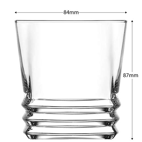 LAV Whiskey & Scotch Glasses | Perfect for Old Fashioned Cocktails & Bourbon & Cognac | 10.6 oz, Set of 6 - Thumbnail 5