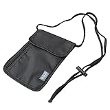 Travel Passport Holder Security Neck Stash Pouch Wallet with RFID Blocking