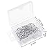 Zhehao 100 Pieces Ornament Hooks Mini Christmas Hooks Christmas Tree Ornament Hangers with Storage Box for DIY Crafts Christmas Party Decoration, Silver