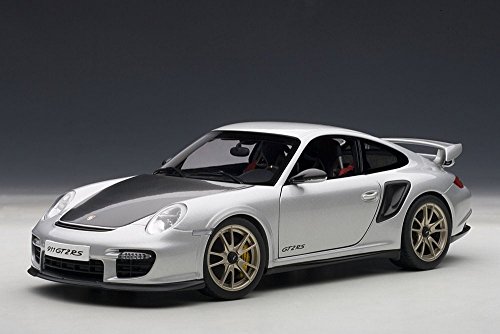 AUTOart Porsche 911 (997) GT2 RS, Silver w/ Black 77961 - 1/18 Scale Diecast Model Toy Car