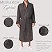 MONARCH Plush Lined Microfiber Bath Robe for Women or Men - Super Soft, Durable Luxury Spa, Resort & Hotel Bathrobe, Generously Sized (Unisex) Cypress