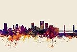 Wall Art Print entitled Sacramento California Skyline by Michael Tompsett | 24 x 16
