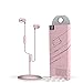 Earbuds In-Ear Headphones Metal Sound Cell Phone Headset Earphones with Mic & Stereo Bass for iPhone 6S Plus 6 5S, iPod, iPad, Samsung S6 Note 5, HTC, LG G4 G3, Android Smartphones, MP3 Players (Pink)