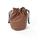Drawstring Pouch - Full Grain Leather - Cognac (brown)