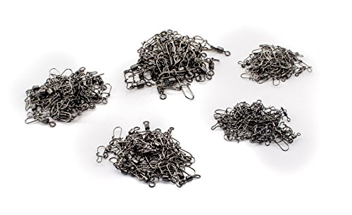 Zite Fishing Sicherheits-Wirbel-Set Angeln 150 STK - Karabiner Angelwirbel-Sortiment 5 GröÃen Box + Schnur-Stopper – Bild 4