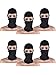 6 Pcs Ski Mask Full Face Cover Balaclava Summer Face Covering Ice Silk UV Protection for Men Outdoor Cycling Running Hood(Black)