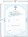 30 Baptism Invitations Boy with Envelopes (30 Pack) - Religious Christening Celebration Invites - Fill In Style