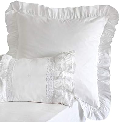 White Euro Sham Pillow Covers