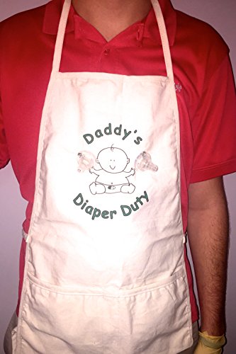 Daddy's Diaper Duty Apron - Unique New Dad Gag Gift- Baby Shower Gift Idea