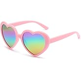 NIDOVIX Polarized Heart Shaped Sunglasses for Women Lovely Vintage Retro Fashion Heart Sun Glasses UV400 Protection Lens