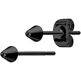 316L Surgical Steel Spike Stud Earrings for Women or Men (Choose color and size)