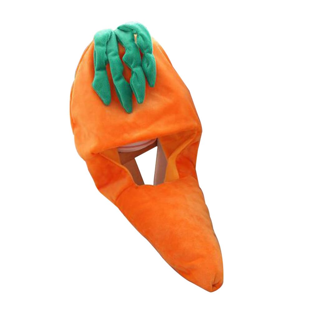 TENDYCOCO Novelty Costume Hat Funny Carrot Vegetable Hat for Cosplay Halloween Themed Parties