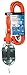 Woods 0681 18/3-Gauge SJTW Trouble Light with Metal Guard & Outlet; 75-Watt; 25-Foot; Orange.