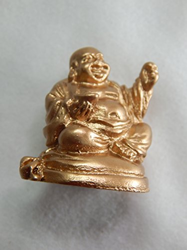 Dollhouse Miniature 1" x 1" Buddha Budda Buddah Buda Statue Gold #Z0110