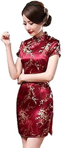Maritchi Women's Sexy Floral Mini Chinese Evening Dress Cheongsam China Wedding Clothes