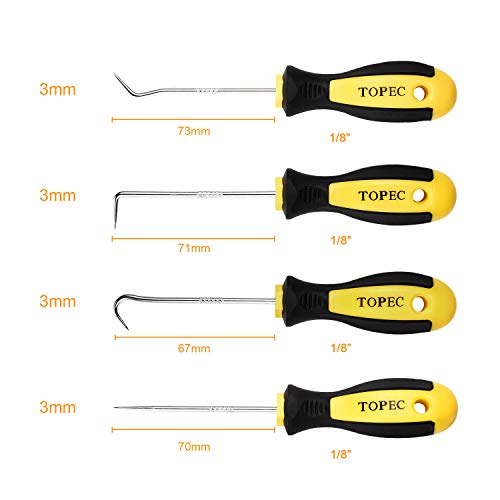 Topec 8Pcs Hook and Pick Set, Precision Scraper, Hook, and Pick is The Ideal Tool for Automotive and Electronic Machine - Thumbnail 2