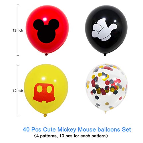 1 Mickey+Balloons+Yellow+Confetti+Supplies