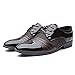 Blivener Men's Pointed Toe Pleather Dress Shoes Casual Oxford Brown US 10.5