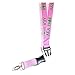 Black Greek Sorority AKA Pink Woven Embroidered Lanyard (One Lanyard)