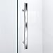 DreamLine Quatra Lux 34 1/4 inch D x 46 3/8 inch W x 72 inch H Frameless Hinged Shower Enclosure in Brushed Nickel