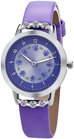 DOVODA Girl Watches Easy Reader Time Teacher Leather Band Kids Watch