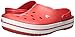 crocs womens Crocband Clog, Flame/White, 9 M (D) US Men's/11 M (B) US Women
