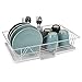 Home Basics 3 Piece Vinyl Coated Steel Dish Drainer, White
