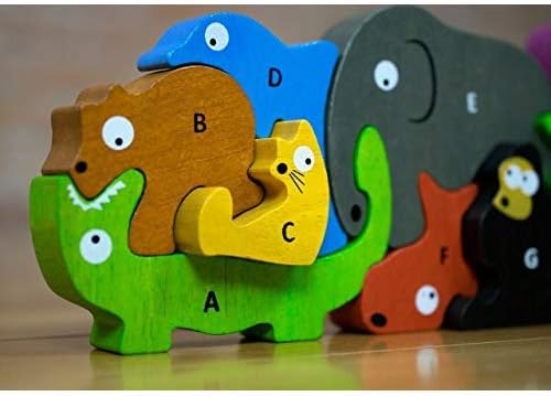 wooden animal alphabet puzzle