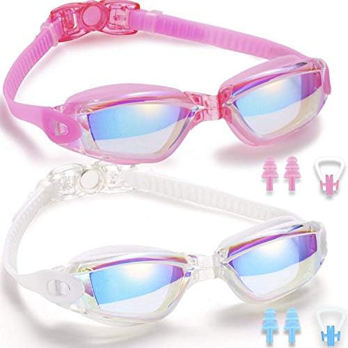 Yizerel Swim Goggles, 2 Pack Swimming Goggles for Adult Men Women Youth Kids Child