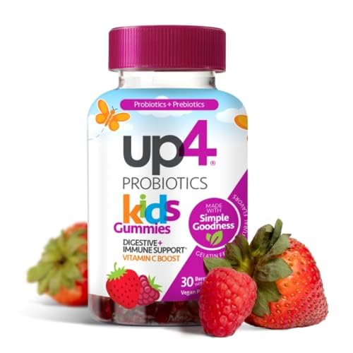 up4 Kids Probiotic Gummies, Digestive and Immune Support with Prebiotics and Vi…