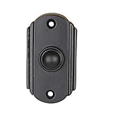 Wired Iron Doorbell Chime Push Button Vintage in Black Powder Coat Finish Vintage Decorative Door Bell with Easy Installation
