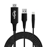 Lightning to HDMI Cable, Smilerplus iPhone to HDMI Cable Adapter 1080P HDTV Digital AV Adapter Cable for iPhone, iPad, iPod, Projector