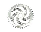 Lowrider Triple Twisted Chainring 36t 1/2 X 1/8 Chrome. for bicycles, bikes, for lowriders, beach cruiser, strech bikes, limos, chopper cruiser