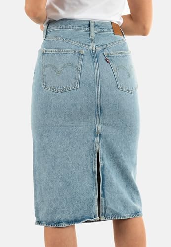 Hr Back Slit Skirt Riveting Clean Hem