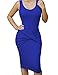 ALLEGRACE Womens Sleeveless Sexy Bodycon Midi Bandage Party Evening Dresses Blue M