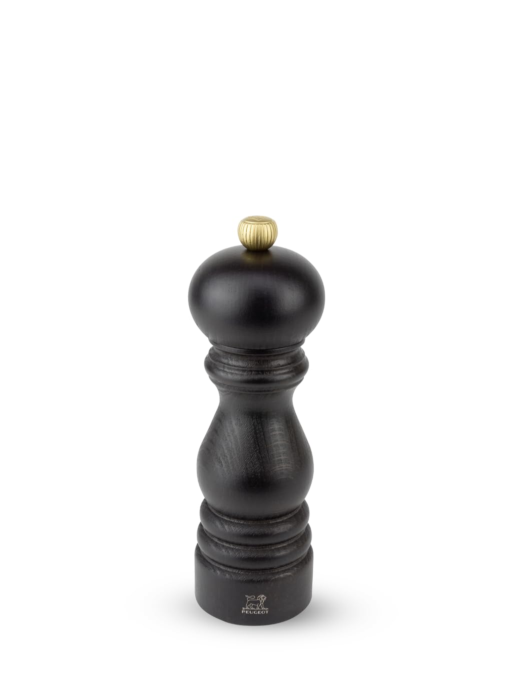 PEUGEOT - Paris 18 cm Salt Mill - Classic Grind System - Made with PEFC Certified Wood - Lifetime Guaranteed Mechanism - Made in France - Chocolate Colour, Brown