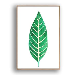 Framed Canvas Wall Art for Living Room, Bedroom Leaves Canvas Prints for Modern Home Decoration Ready to Hang - 16"x24" inches