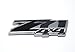 Aimoll 2pcs Z71 4x4 Emblems Badges, 3D ABS Decal Emblems for Chevy GMC Silverado(Black Grey)