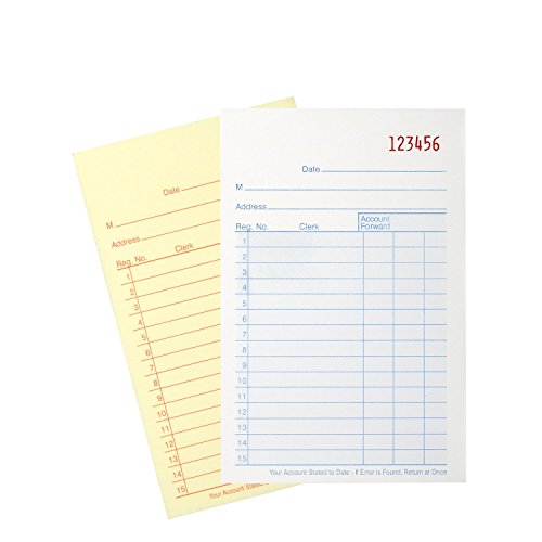 E-Clips 22569 Sales Order Receipt Invoice Book, 50 Carbonless 2 Part White and Canary Yellow Copies, 3.33 x 5.5 Inch 1-Book