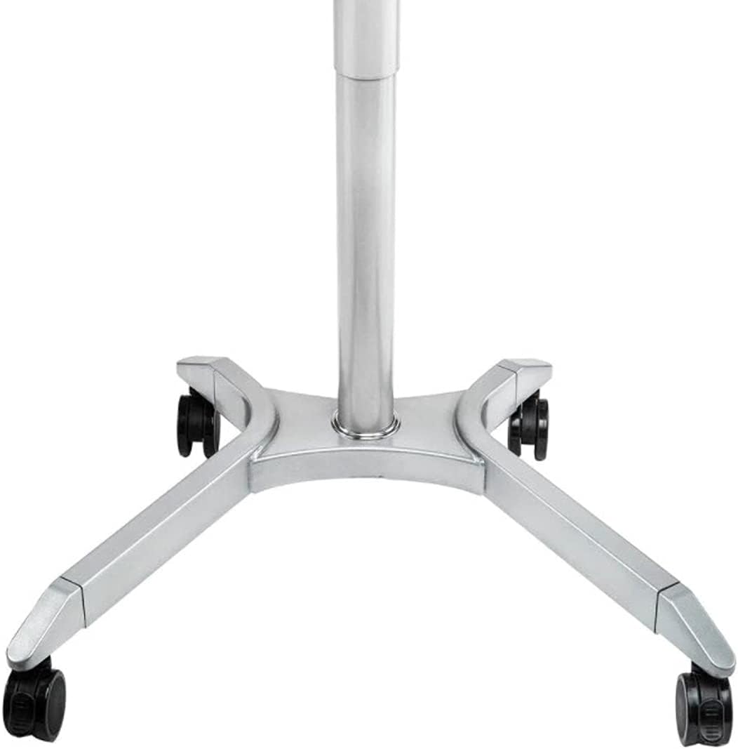 Seville Classics airLIFT Sit-Stand Rolling Height Adjustable Student Classroom Laptop Home Office Pneumatic Mobile Desk Cart with Wheels, Espresso, 28" (XL): Furniture & Decor